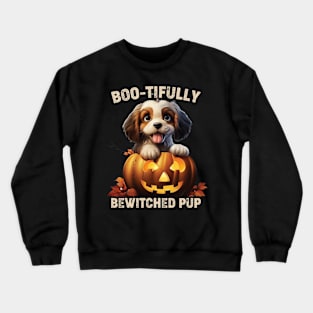 Creepy Canine Crew Dog Witch Halloween Crewneck Sweatshirt